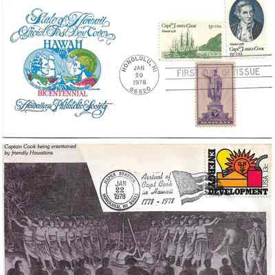 Captain Cook Bicentennial First Day Cover Jan 20 1978