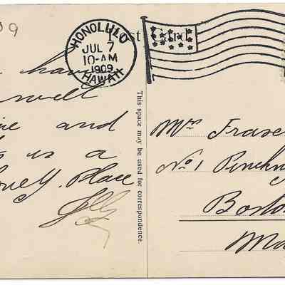 Author's Personal Collection: Cancellation Date July 7, 1909
