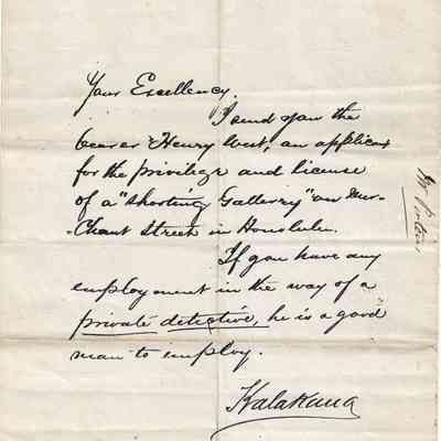 Kalakaua Fake Document