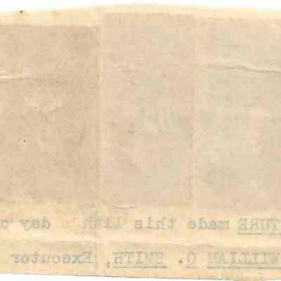 Author's Personal Collection: Document back.