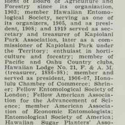 For reference only: Credit - Men of Hawaii Volume 1 1917, Honolulu Star-Bulletin, Limited