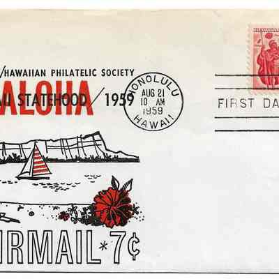 Official Hawaiian Philatelic Society Hawaii Statehood Cover