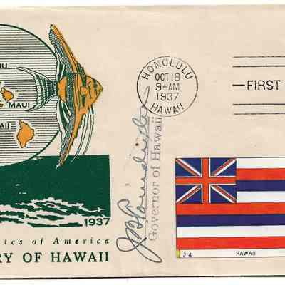 Joseph Poindexter Signed Cachet Cover