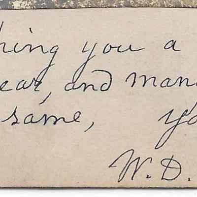 Author's Personal Collection: Enlarged image of W. D Alexander signature