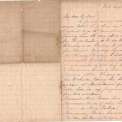 Princess Miriam Likelike Letter to Husband Archibald Cleghorn