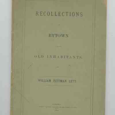Recollections Bytown
