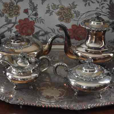 Silver Tea Service Sheffield Platers Marks
