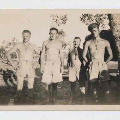 Four (4) Unidentified Australian Soldiers Possibly in NT, Australia c. 1941-43