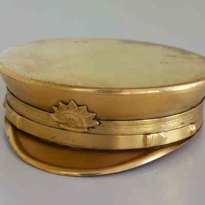 Trench Art - Brass powder compact