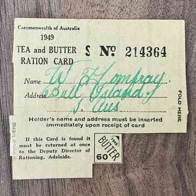 Tea & Butter Ration Card