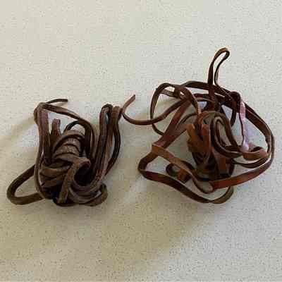 Pair WW2 Leather Bootlaces