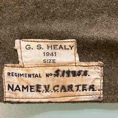2023.1.10.1: Detail of label left puttee.