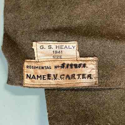 2023.1.10.2: Detail of label right puttee.