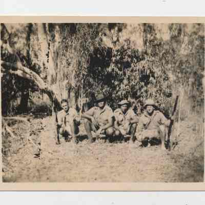 Photograph of a Group of Four (4) Unidentified Australian Soldiers