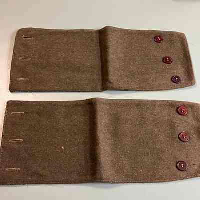 Pair of khaki wool gaiters