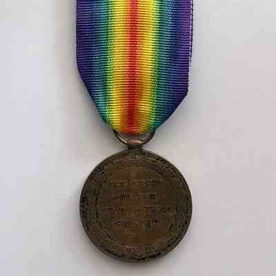 2025.1: Reverse of the Commonwealth Victory Medal showing the inscription.