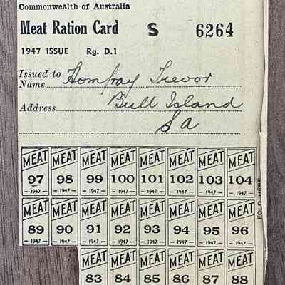 Meat Ration Card