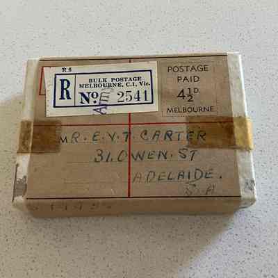 Official Postage Medal box containing Australian Service Medal
