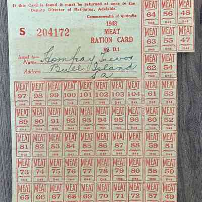 Meat Ration Card