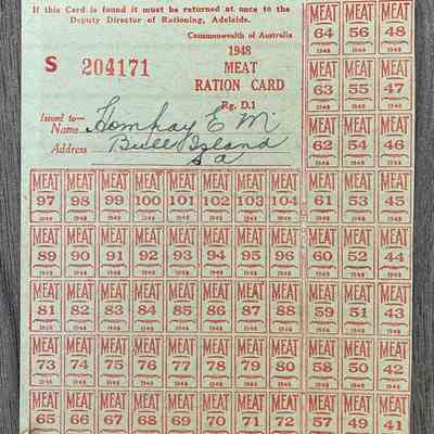 Meat Ration Card