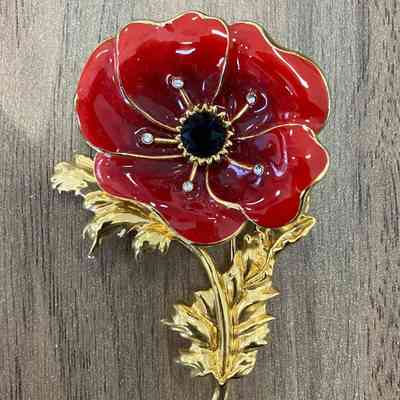 Bradford Exchange Poppy Brooch