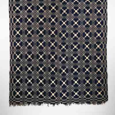 Geometric coverlet, doubleweave