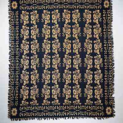 New York coverlet; doublecloth; 1836