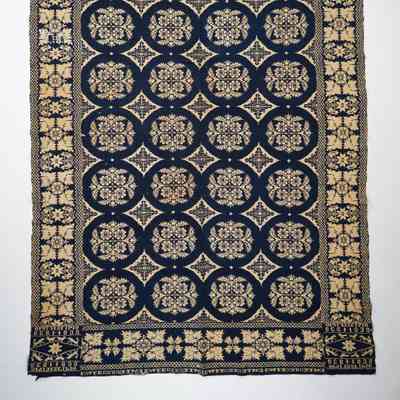 New York coverlet; doublecloth; 1838