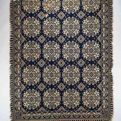 New Jersey coverlet by Garret W. Van Doren, 1837, doubleweave