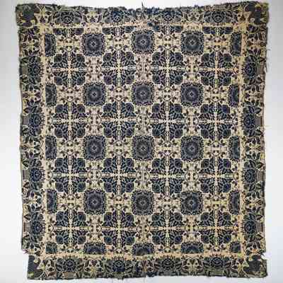 Indiana coverlet by Thomas Cranston (attr.), doubleweave