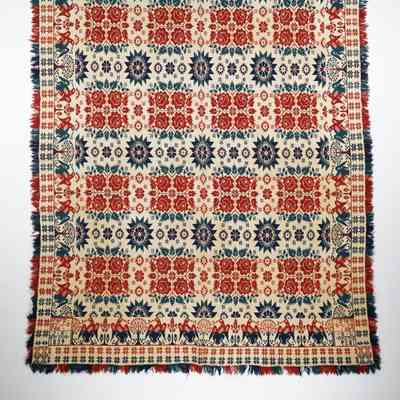 Coverlet by J. S. for J. S. Ewing, 1839, tied beiderwand