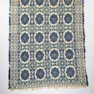 Ohio coverlet; tied half doublecloth
