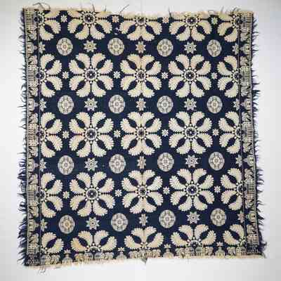 Ohio coverlet; tied half doublecloth; James Pearson