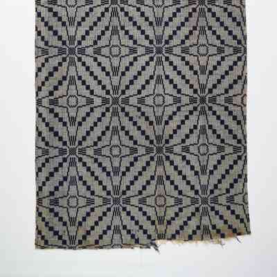 Geometric coverlet; summer and winter