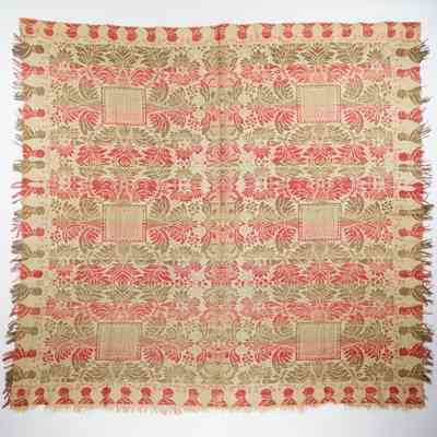 Coverlet, tied beiderwand