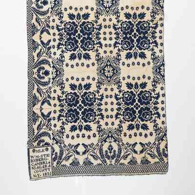 New York coverlet; doublecloth; W. Sternberg 1835