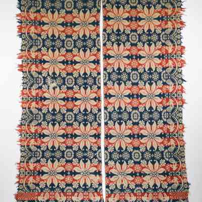 Coverlet, tied beiderwand