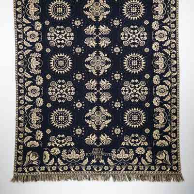 New Jersey coverlet by Nicholas Young for Phebe Baker, 1838, doubleweave