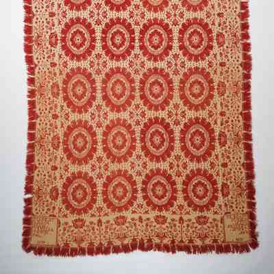 Pennsylvania coverlet; starwork; Solomon Hausman 1834