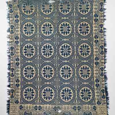 Ohio coverlet; tied half doublecloth