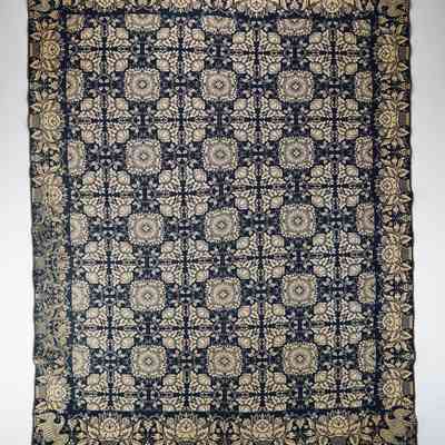 Indiana coverlet by Thomas Cranston (attr.), doubleweave
