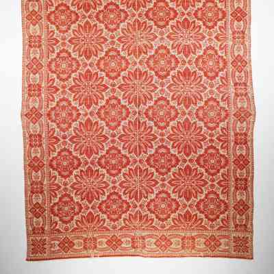 Coverlet, damask
