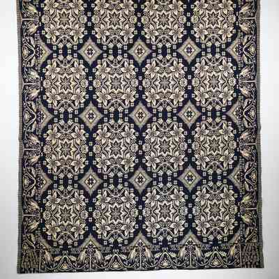 Michigan coverlet by A. W. Van Doren for Mahittable Davis, 1844, doubleweave