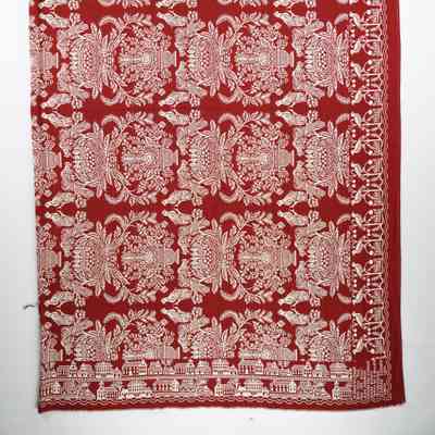 Reproduction Ohio coverlet by Jesse Hart, 1851, doubleweave