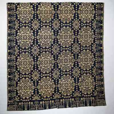 New York coverlet; doublecloth; H. Johnson 1831