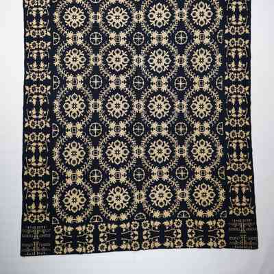 Coverlet; doublelcloth; 1841