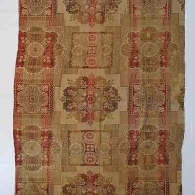 Ingrain carpet fragment