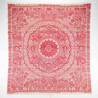 Pennsylvania coverlet by Philip Schum, doubleweave