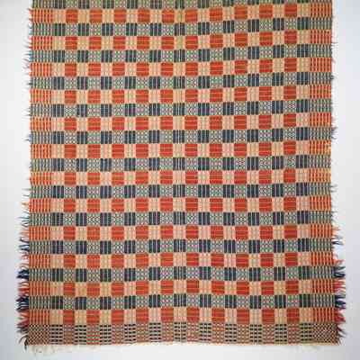 Geometric coverlet; point twill