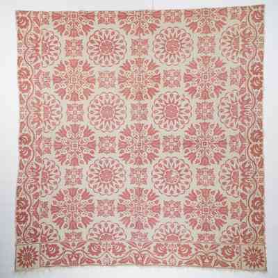 Ohio coverlet; tied half doublecloth